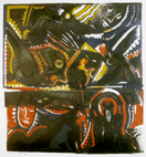 Legenda frantiknsk, 1921, barevn linoryt, Galerie modernho umn v Hradci Krlov,  reprofoto Archiv galerie v Hradci Krlov