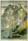 Magie, 1909, kolorovan devoez, Regionln muzeum a galerie v Jin