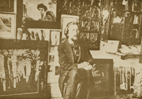 Josef Vchal v atelieru v Kladsk ulici 21.4.1912, fotografoval redaktor Heyk pro Prask Ilustrovan listy