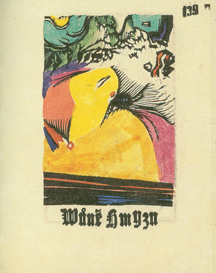 Wn hmyzu, 1920, z cyklu kolorovanch devoryt ke knize Mystika ichu