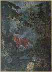 umavsk Samiel, barevn devoryt, ilustrace k autorsk knize umava umrajc a romantick, 1931, Regionln muzeum a galerie v Jin