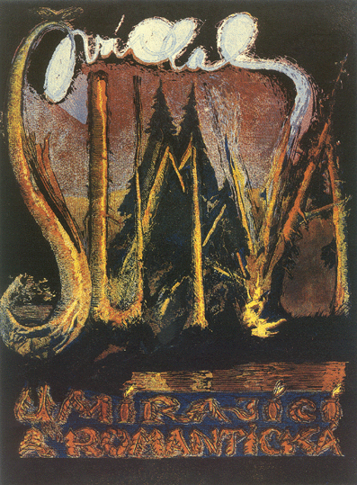 Tituln list autorsk knihy umava umrajc a romantick, 1931, Moravsk galerie v Brn