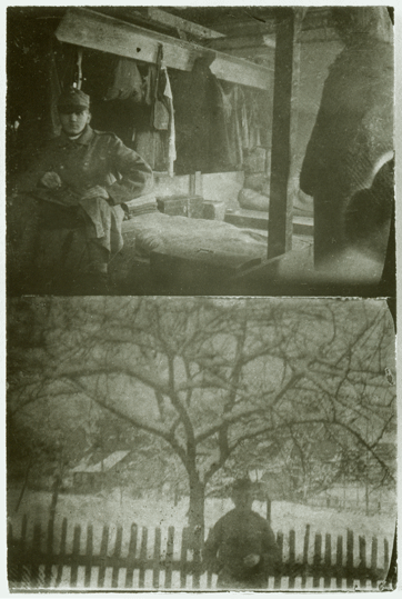Pbh vojka, dvojobraz, kolem 1917, PNP Praha, reprofoto archiv M. ejn