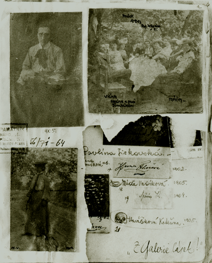 Kniha vzpomnek 1900 -1911, PNP Praha, reprofoto archiv M. ejn