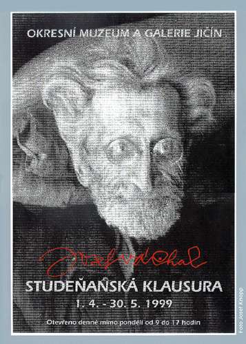 Plakt vstavy Studeansk klausura, typo: M. ejn, fotografie Josef Knopp 1969