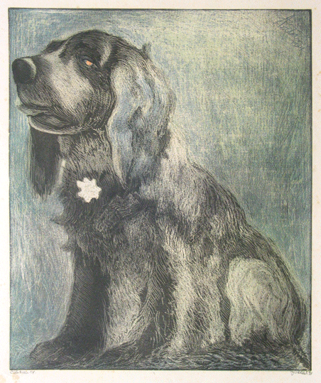 Asta,1955,  barevn rytina, Regionln muzeum a galerie v Jin