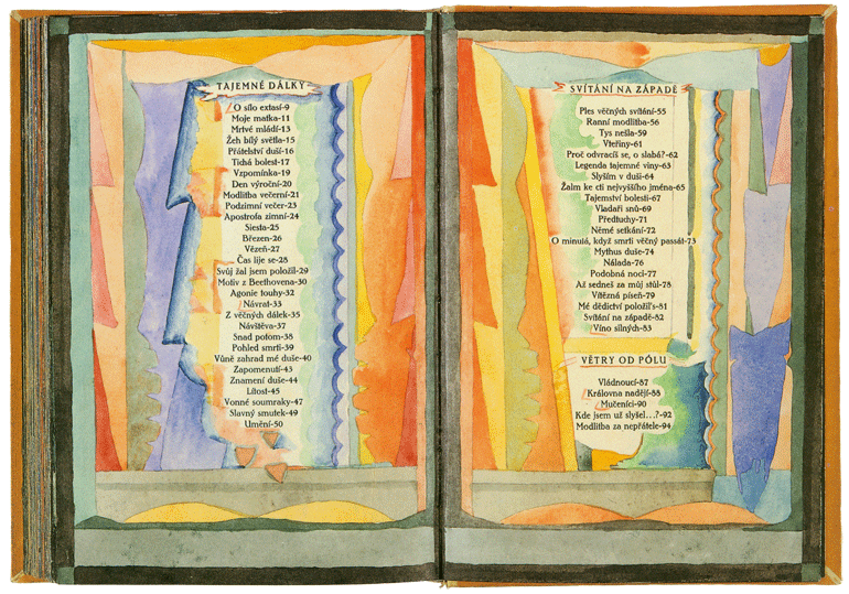 ILustrace bsnickch spis Otokara Beziny, akvarel, tu, 1928 - 1941, PNP v Praze, reprofoto archiv M. ejn