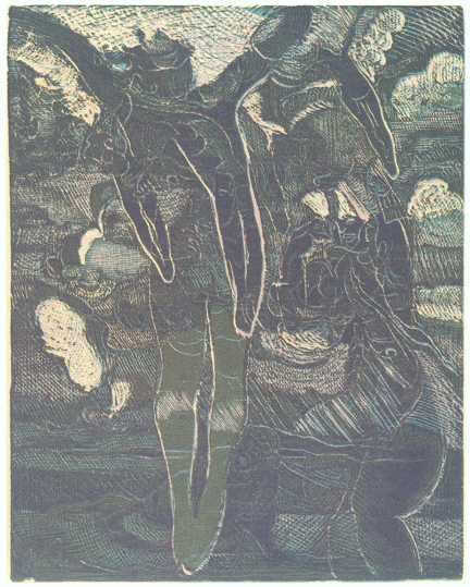 Vlast vru a temnot, 1948, barevn devoez, Regionln muzeum a galerie v Jin